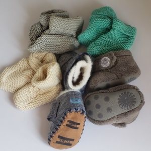Booties Galore 5 pairs sizes 0-6 months